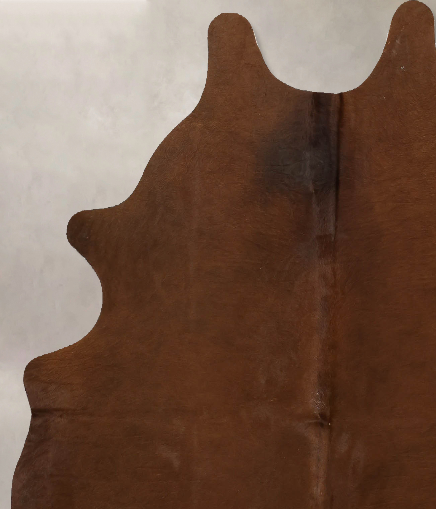 Solid Brown Cowhide Rug #B11314