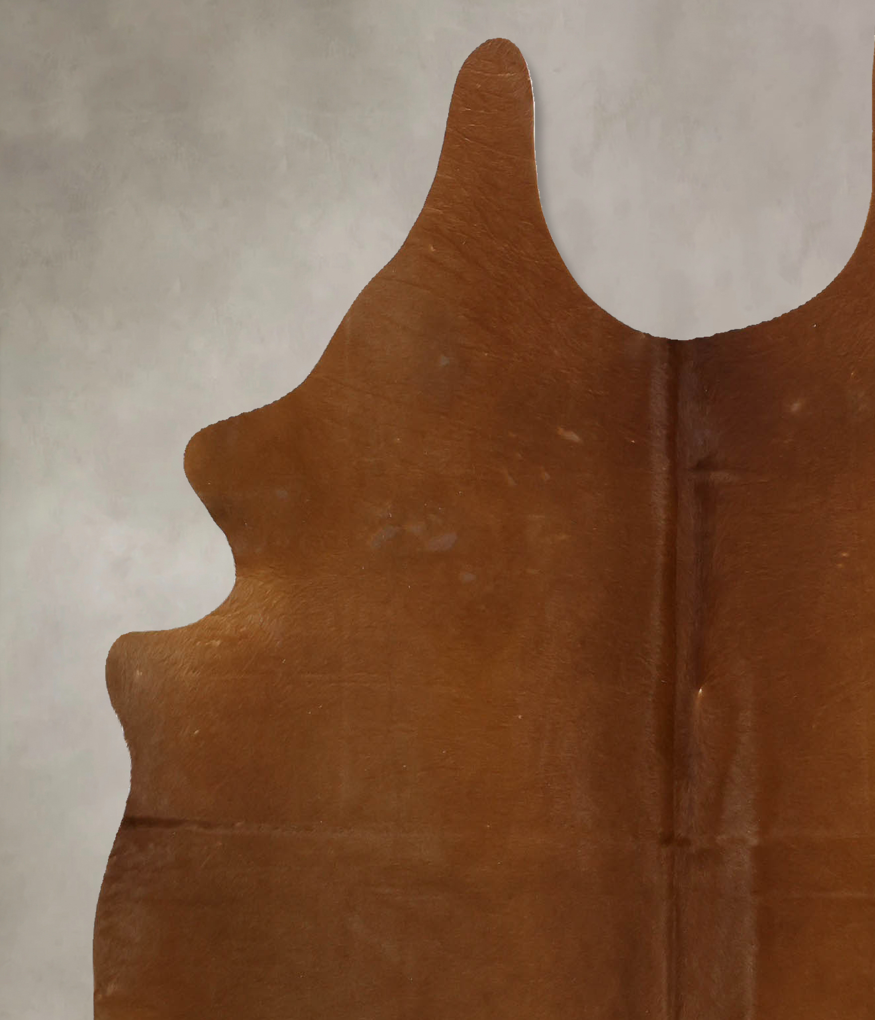 Solid Brown Cowhide Rug #B11315