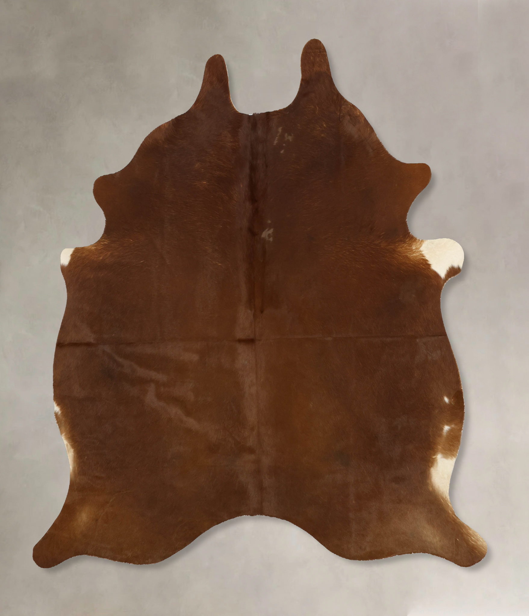 Solid Brown Cowhide Rug #B11317