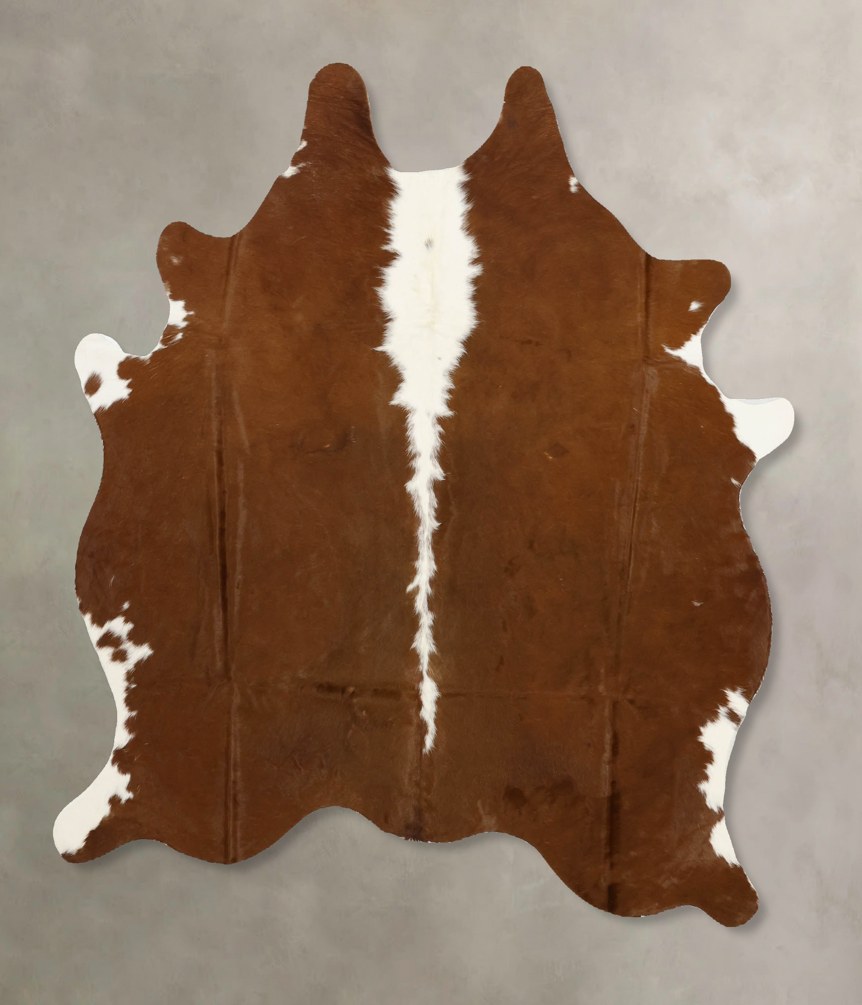 Brown and White Regular Cowhide Rug #B11343