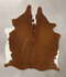 Brown and White Regular Medium Brazilian Cowhide Rug 4'11