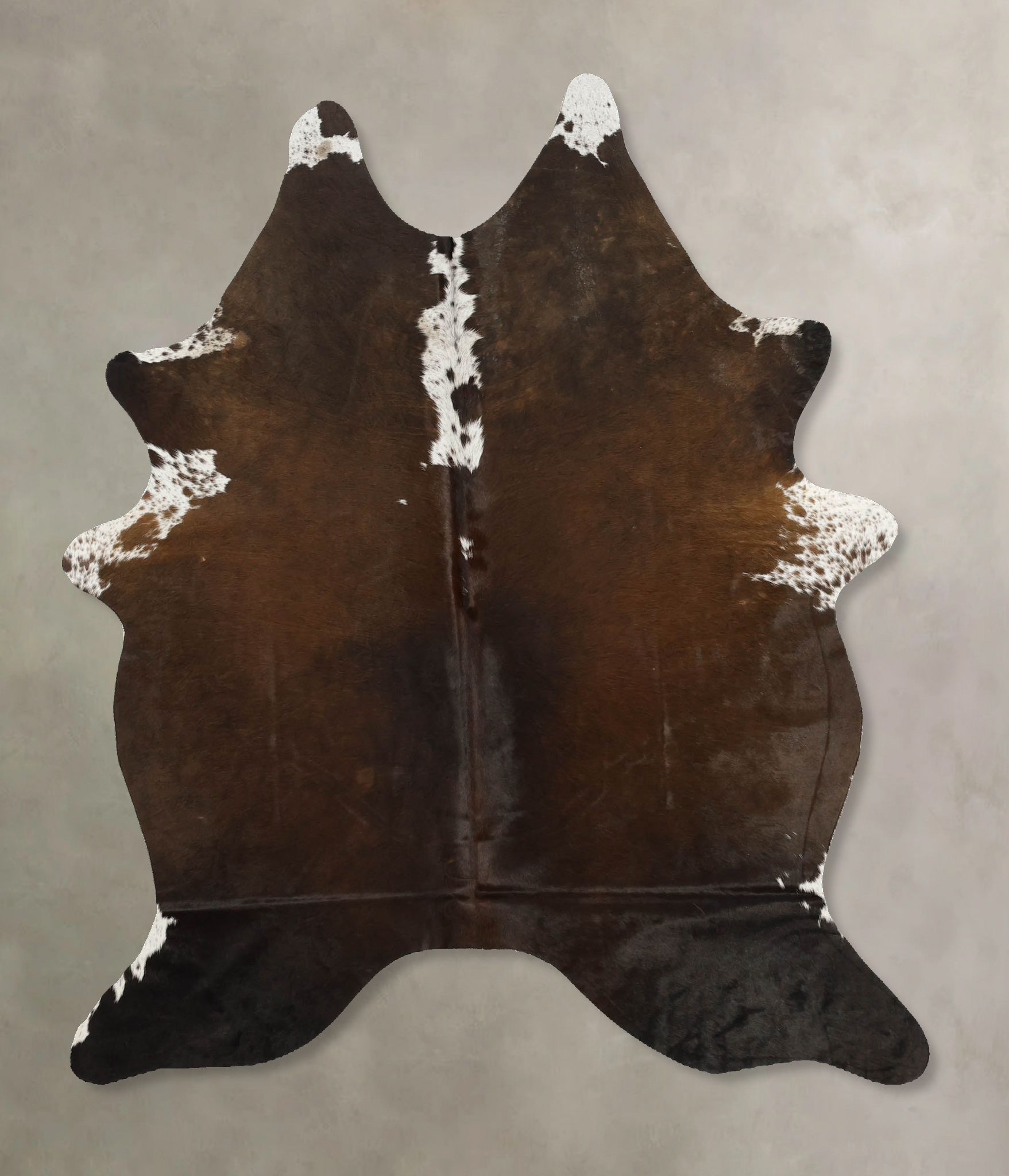 Chocolate and White Cowhide Rug #B11346