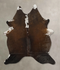 Chocolate and White Medium Brazilian Cowhide Rug 5'9