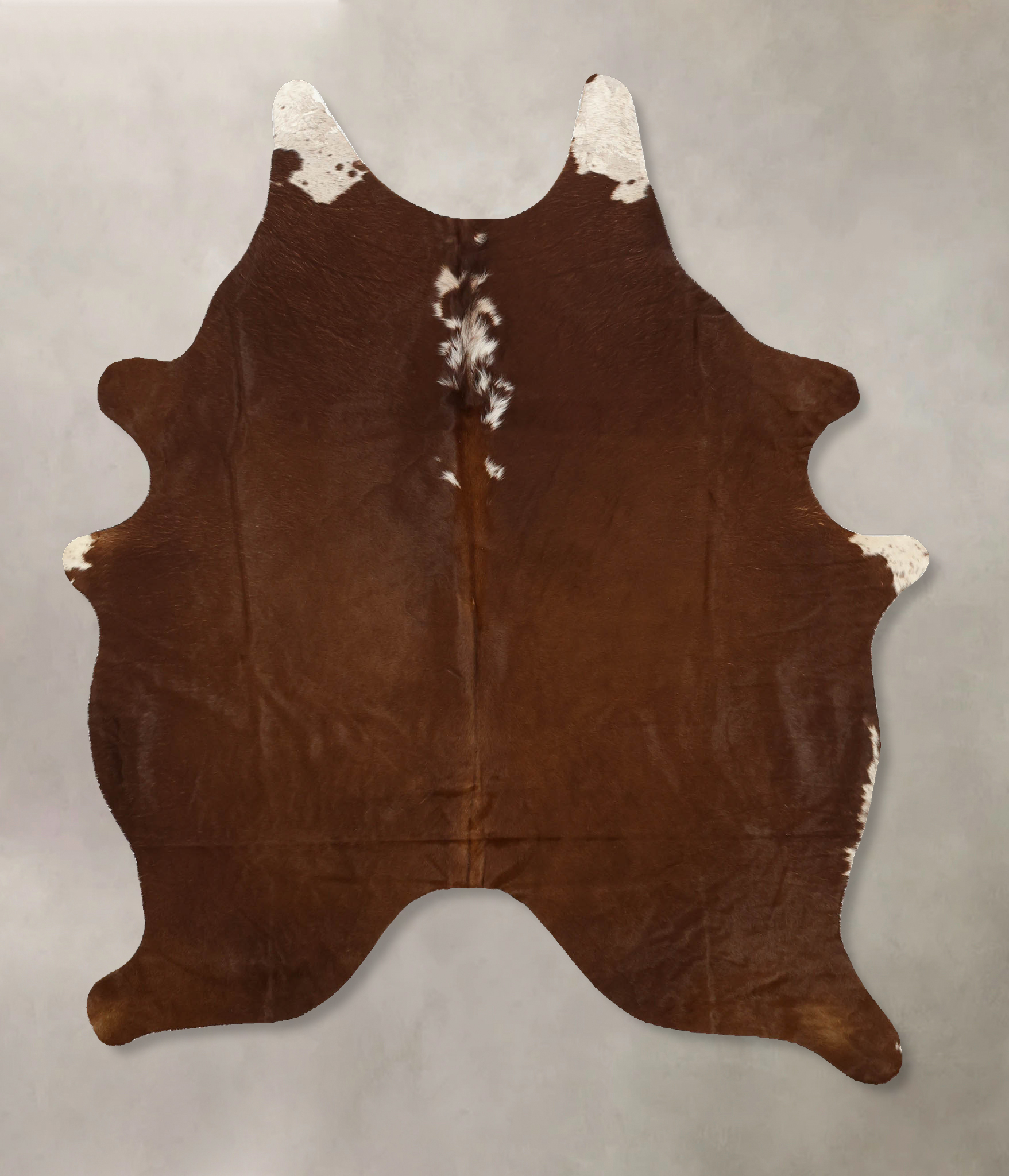 Brown and White Regular Cowhide Rug #B11348