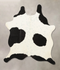 Black and White Medium Brazilian Cowhide Rug 5'1