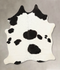 Black and White Medium Brazilian Cowhide Rug 5'8