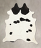 Black and White Medium Brazilian Cowhide Rug 5'4