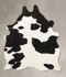 Black and White Medium Brazilian Cowhide Rug 5'7