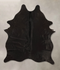 Solid Black Medium Brazilian Cowhide Rug 6'3