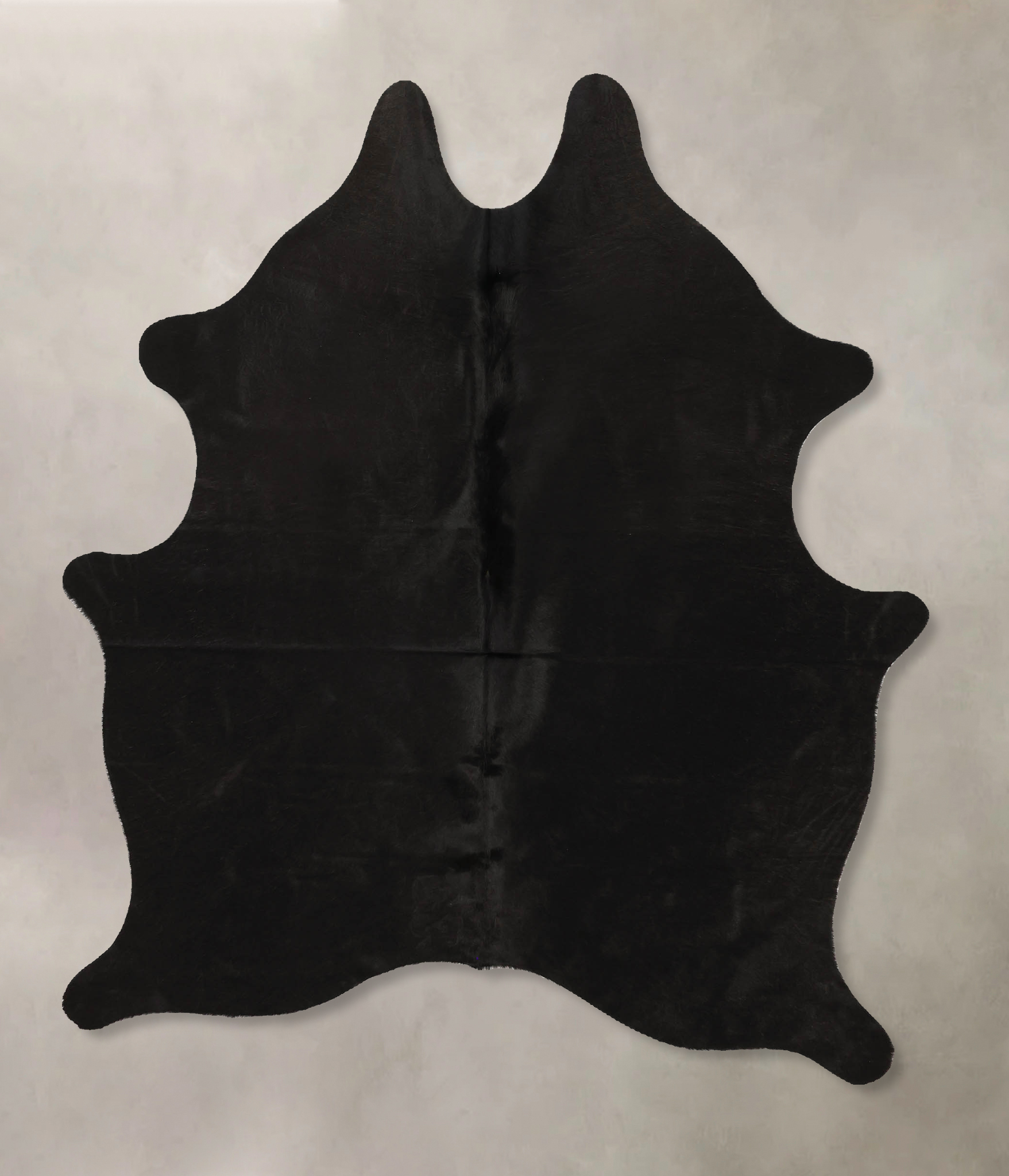 Solid Black Cowhide Rug #B11362