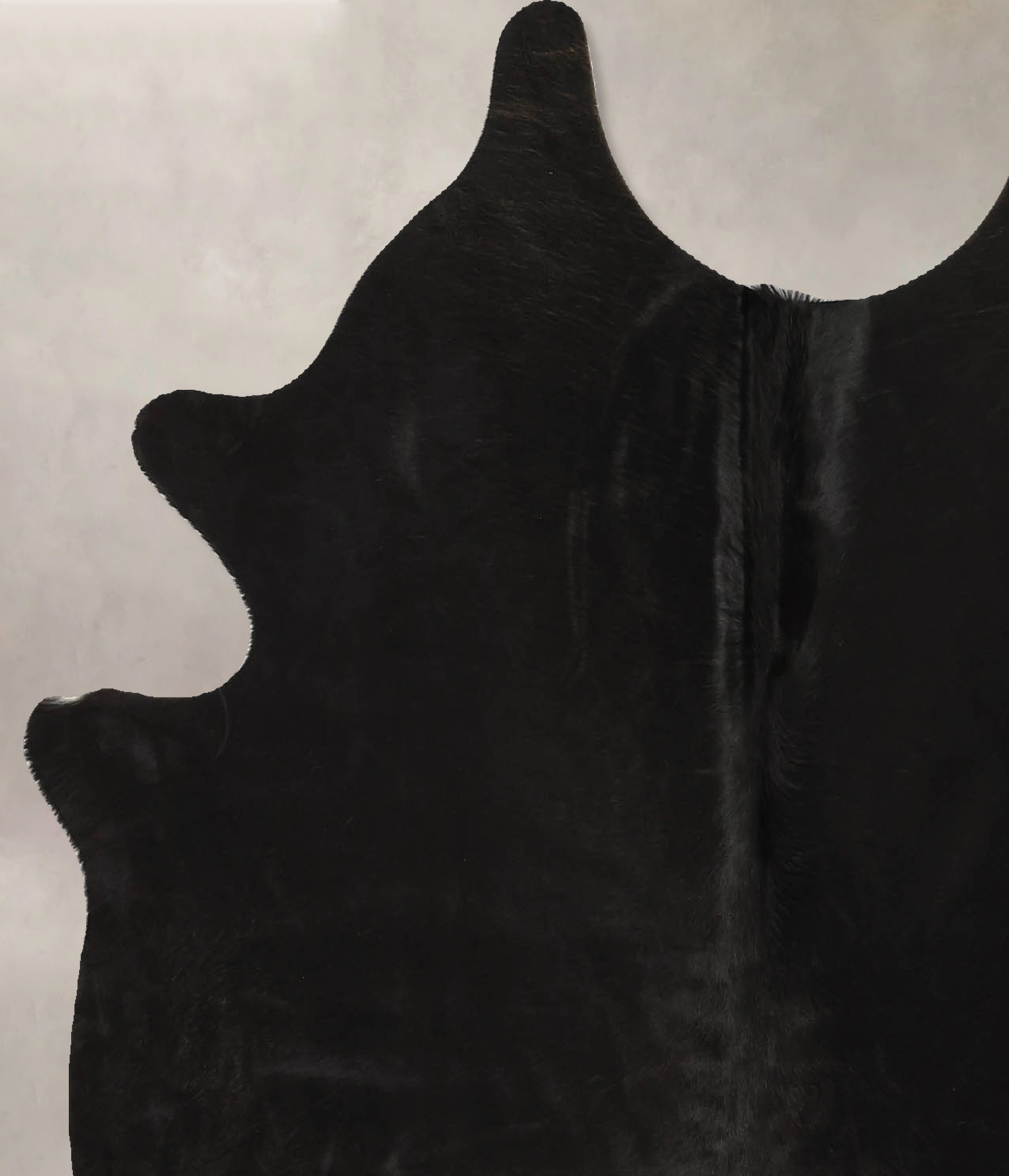 Solid Black Cowhide Rug #B11365