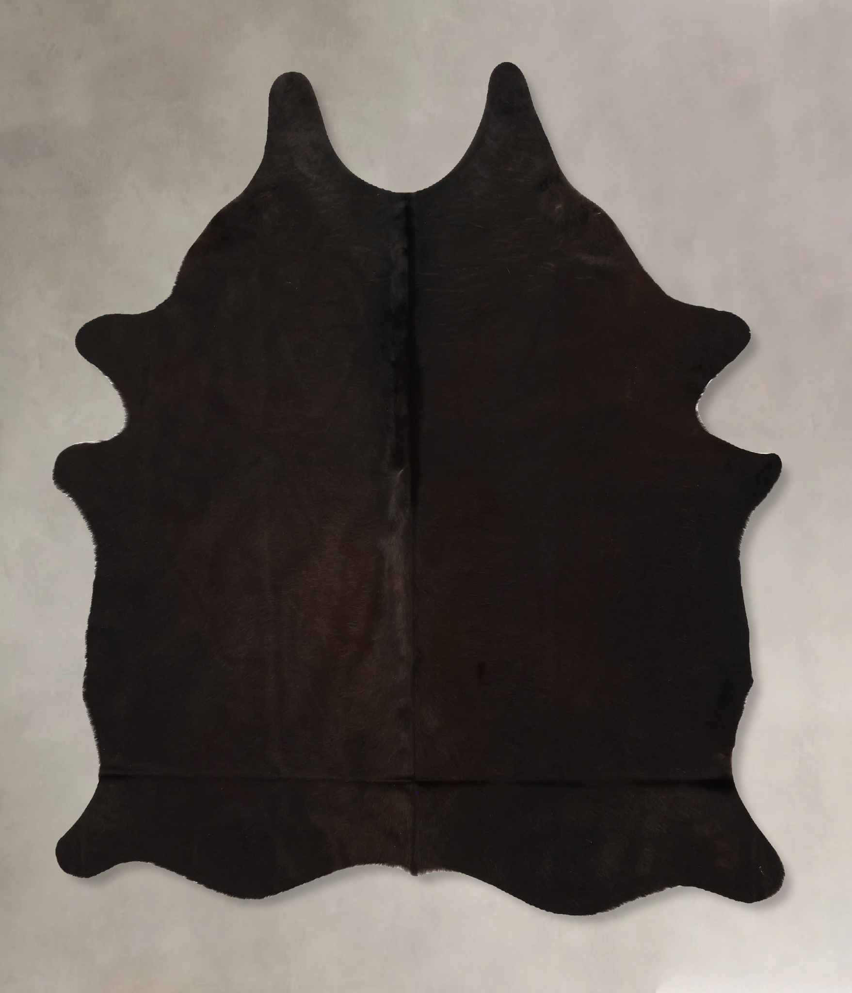 Solid Black Cowhide Rug #B11366