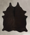 Solid Black Large Brazilian Cowhide Rug 6'3