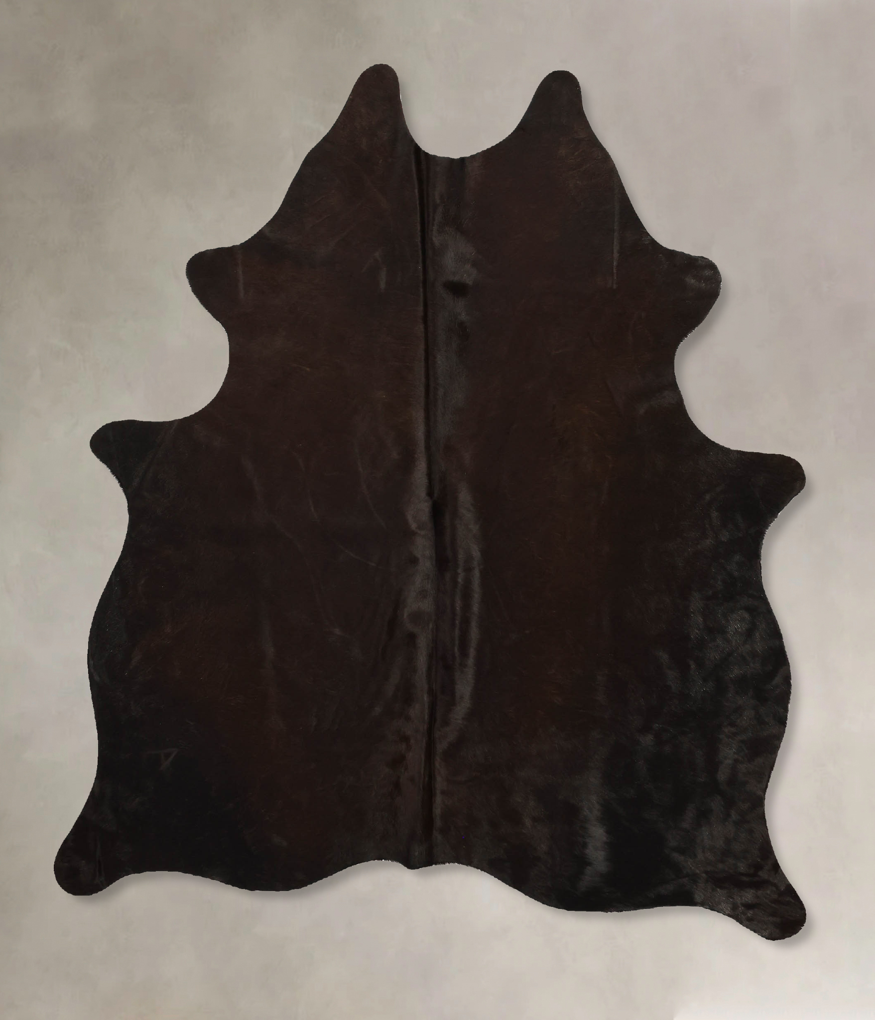 Solid Black Cowhide Rug #B11367