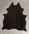 Solid Black Medium Brazilian Cowhide Rug 6'2