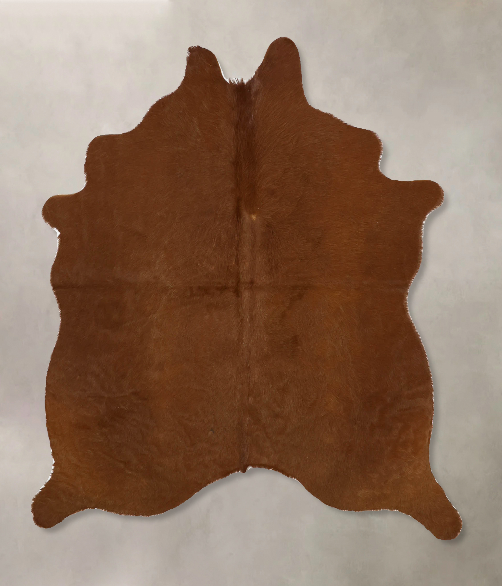 Solid Brown Cowhide Rug #B11371