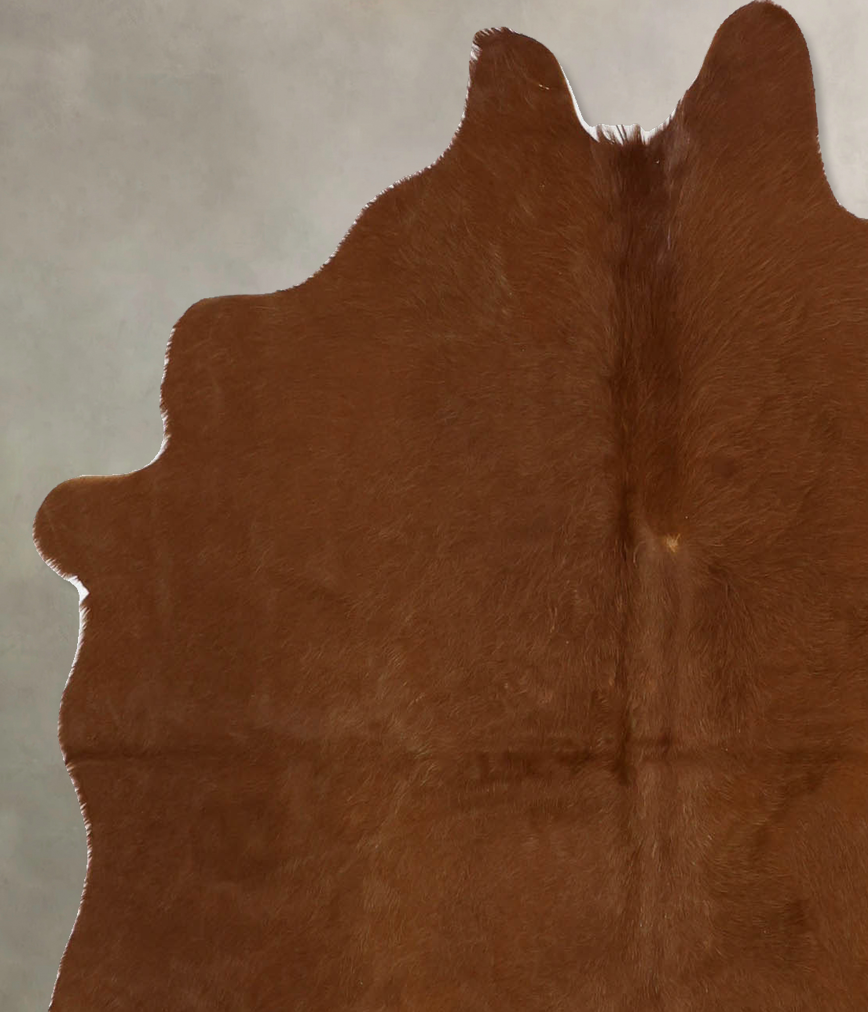 Solid Brown Cowhide Rug #B11371