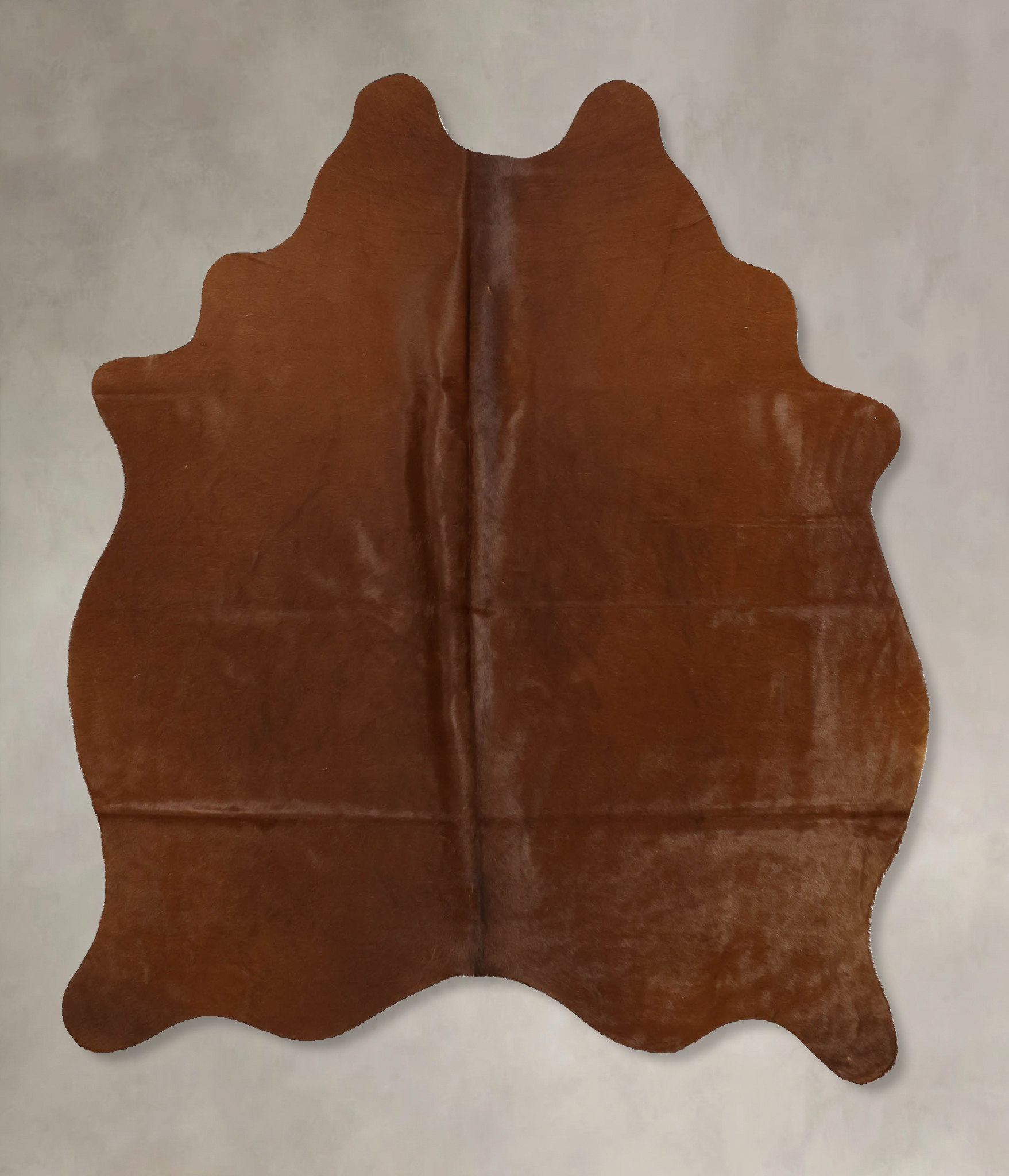 Solid Brown Cowhide Rug #B11378