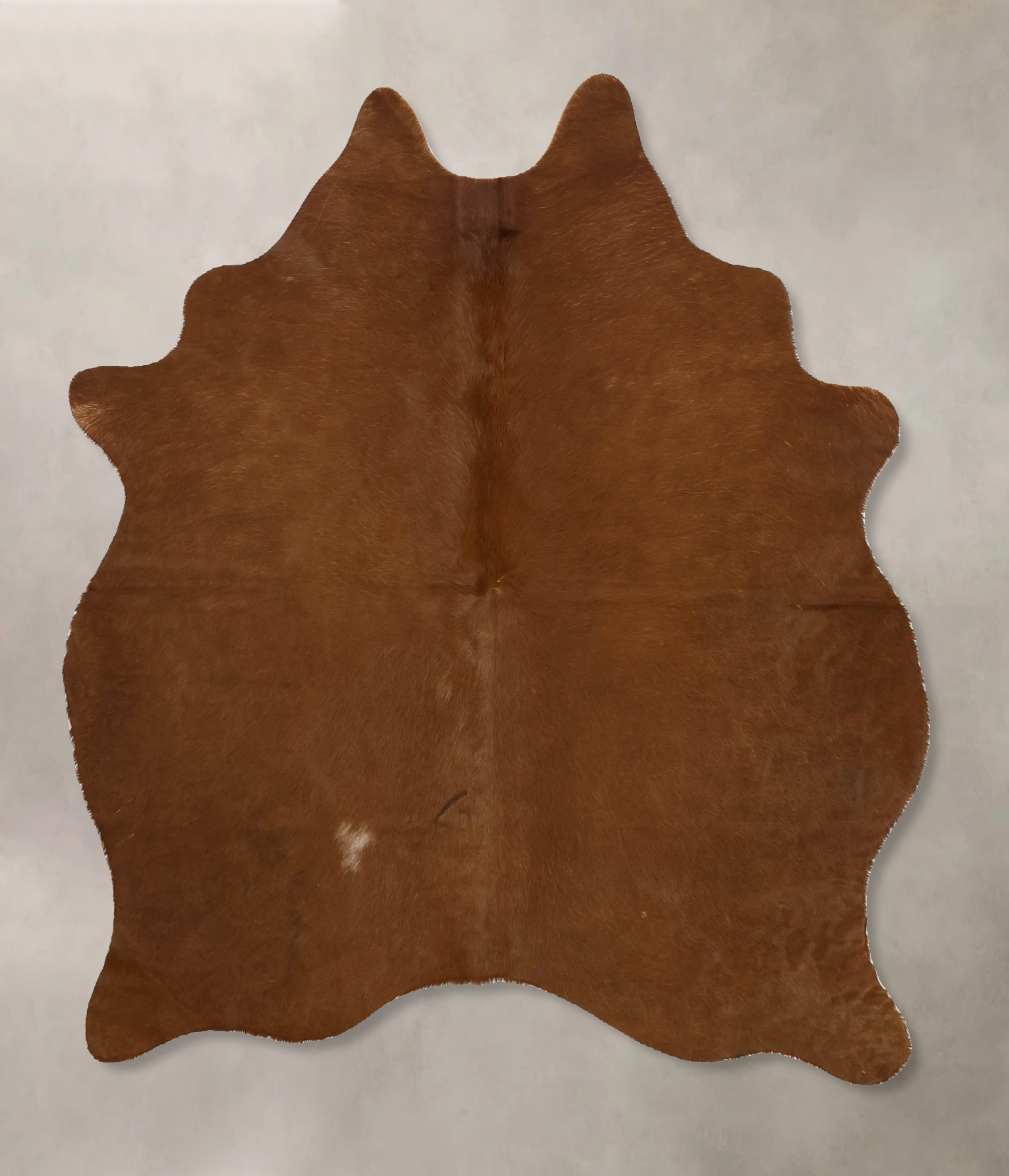 Solid Brown Cowhide Rug #B11381