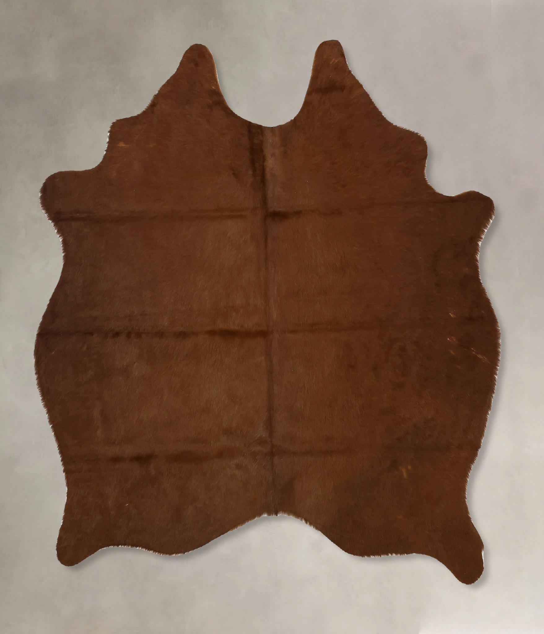 Solid Brown Cowhide Rug #B11386