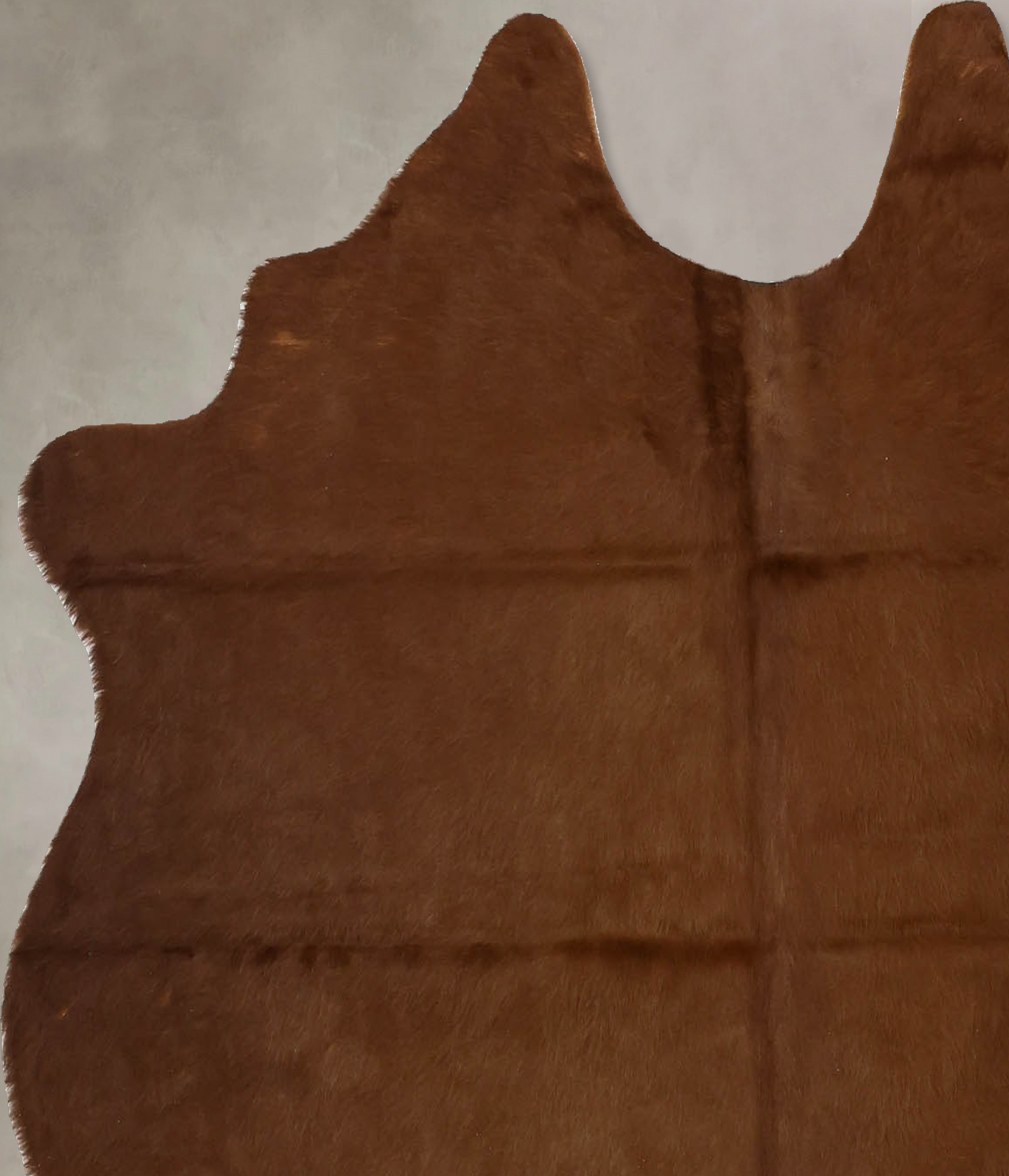 Solid Brown Cowhide Rug #B11386