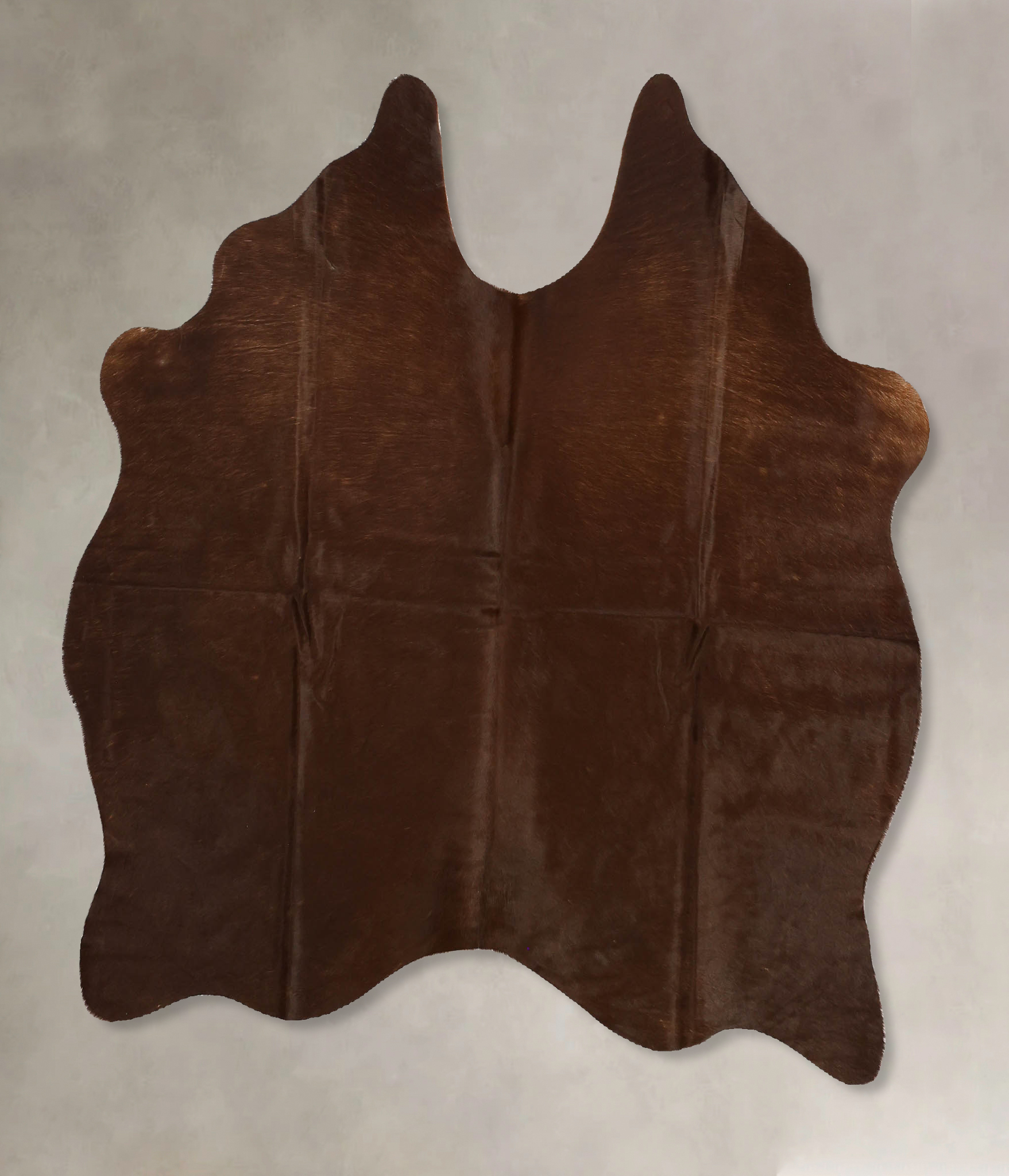 Solid Brown Cowhide Rug #B11387