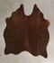 Solid Brown Medium Brazilian Cowhide Rug 5'1