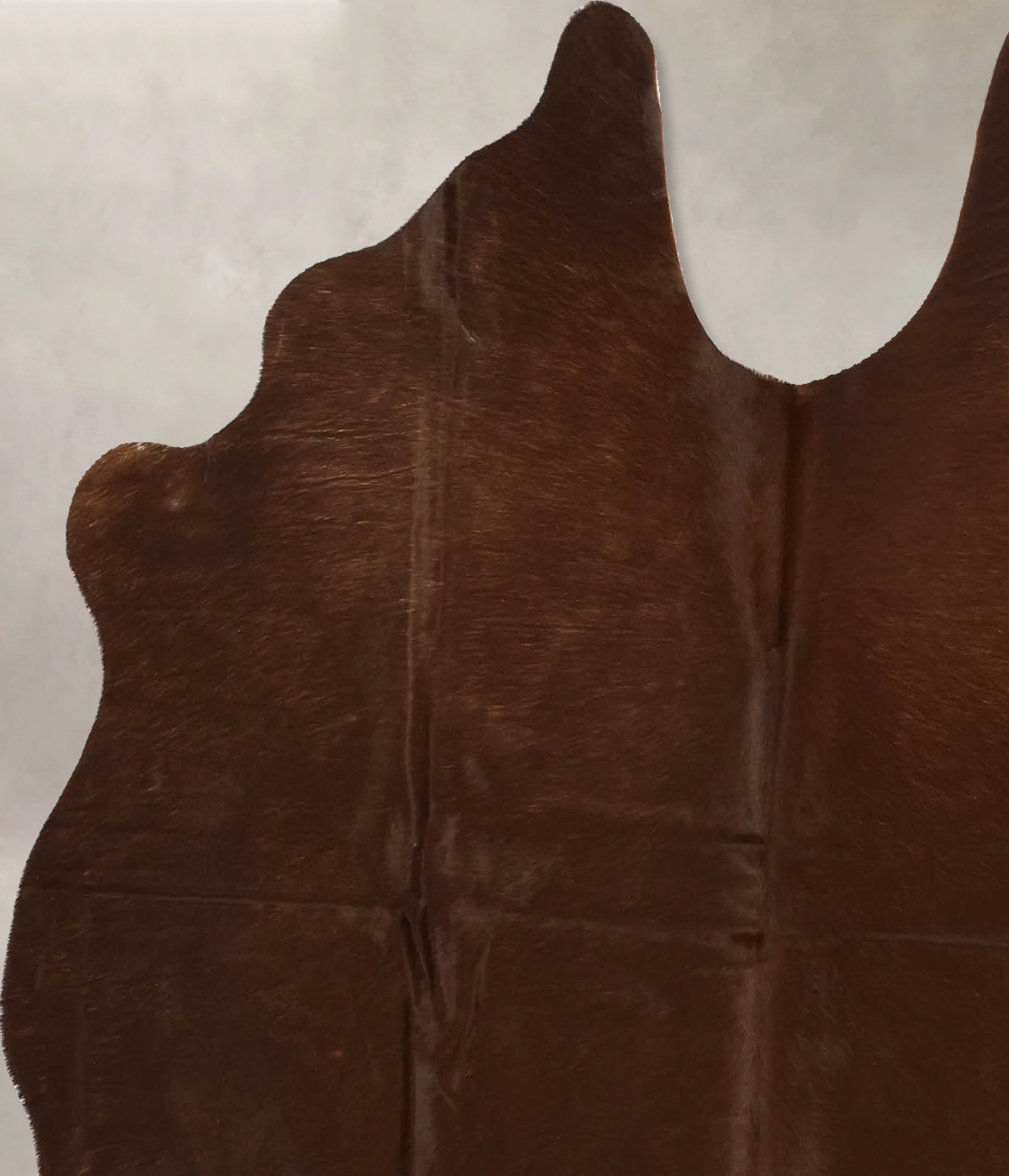 Solid Brown Cowhide Rug #B11387