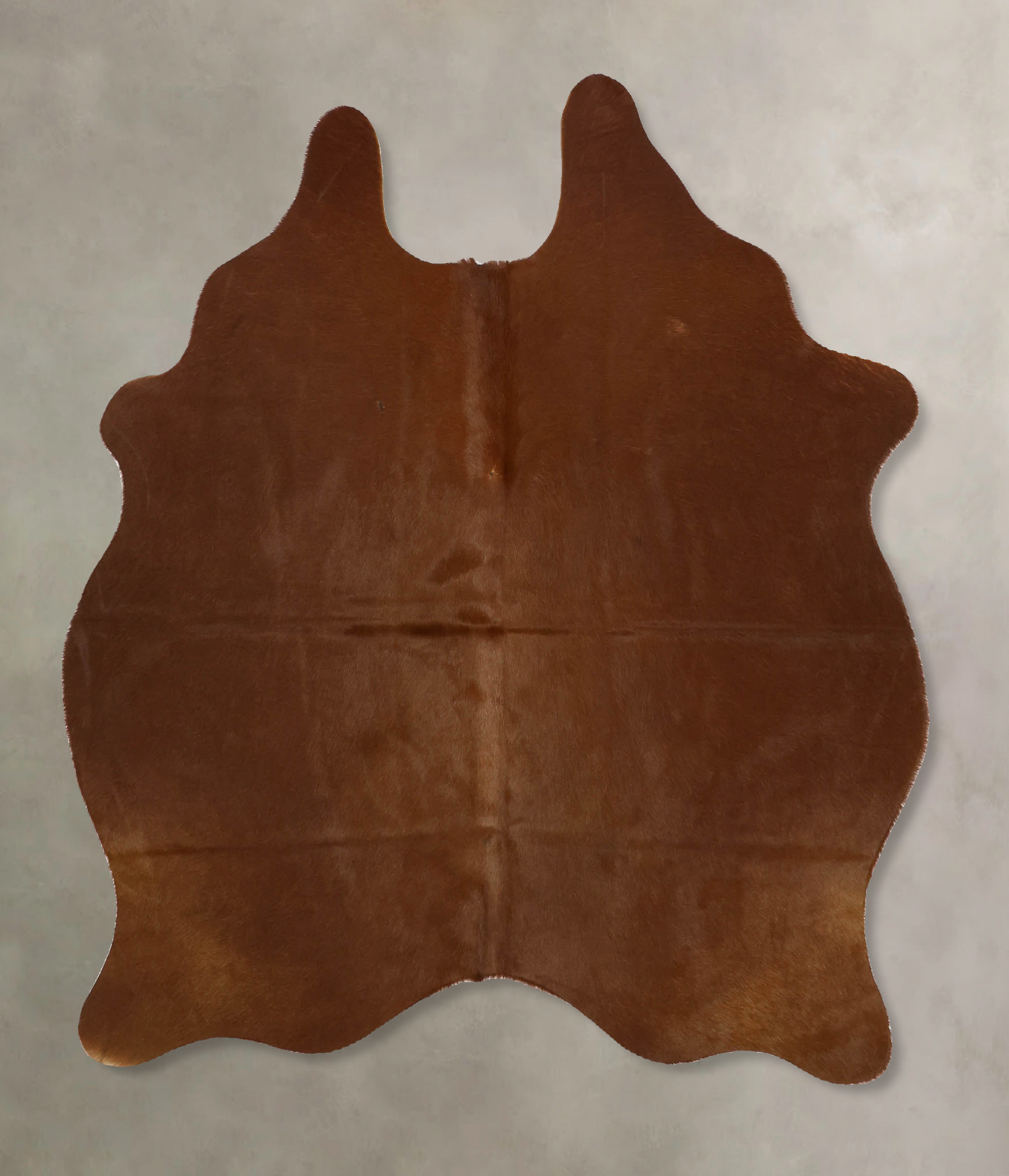 Solid Brown Cowhide Rug #B11388