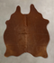 Solid Brown Medium Brazilian Cowhide Rug 5'1