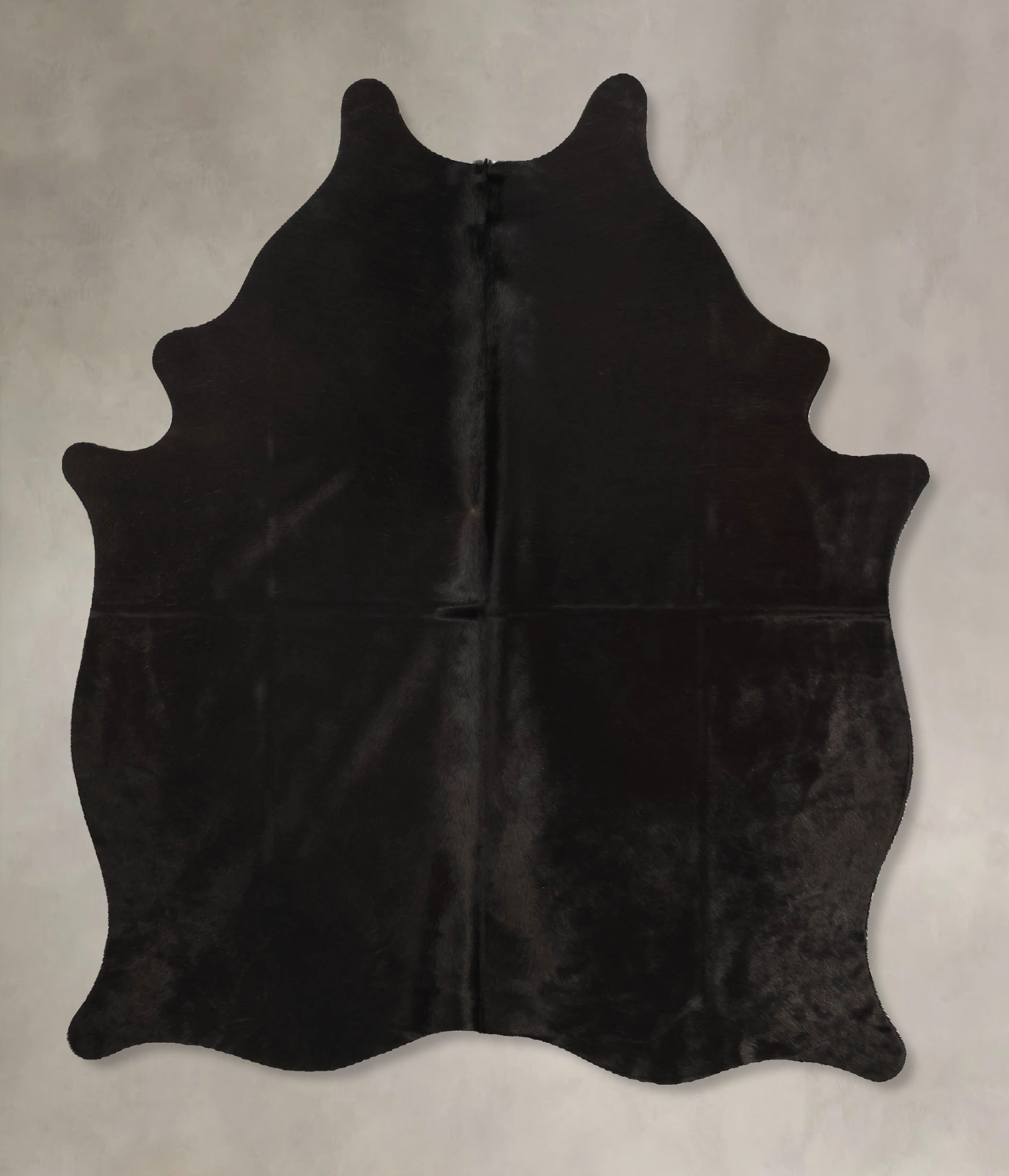 Solid Black Cowhide Rug #B11389