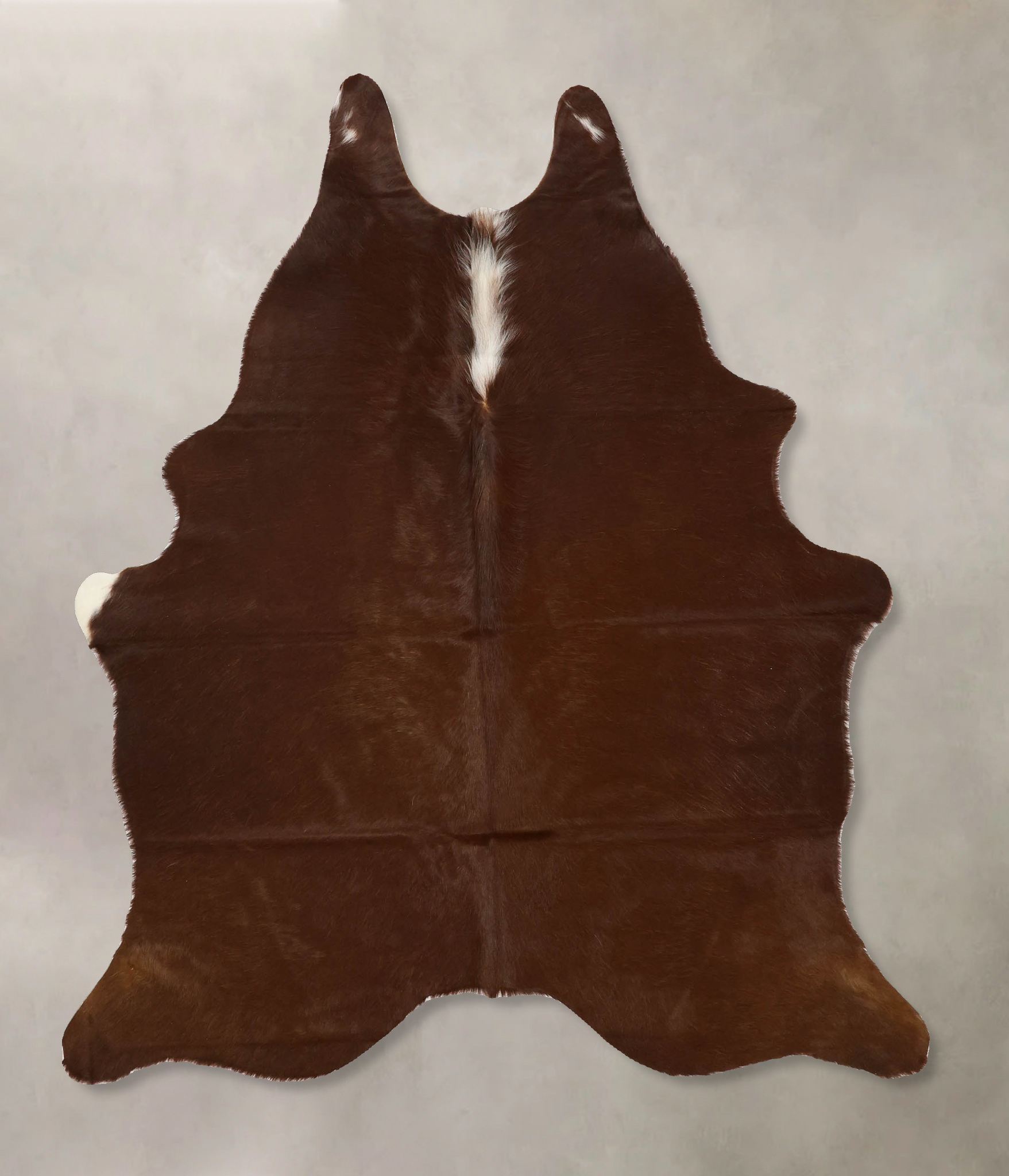 Solid Brown Cowhide Rug #B11390