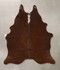 Solid Brown Medium Brazilian Cowhide Rug 5'7