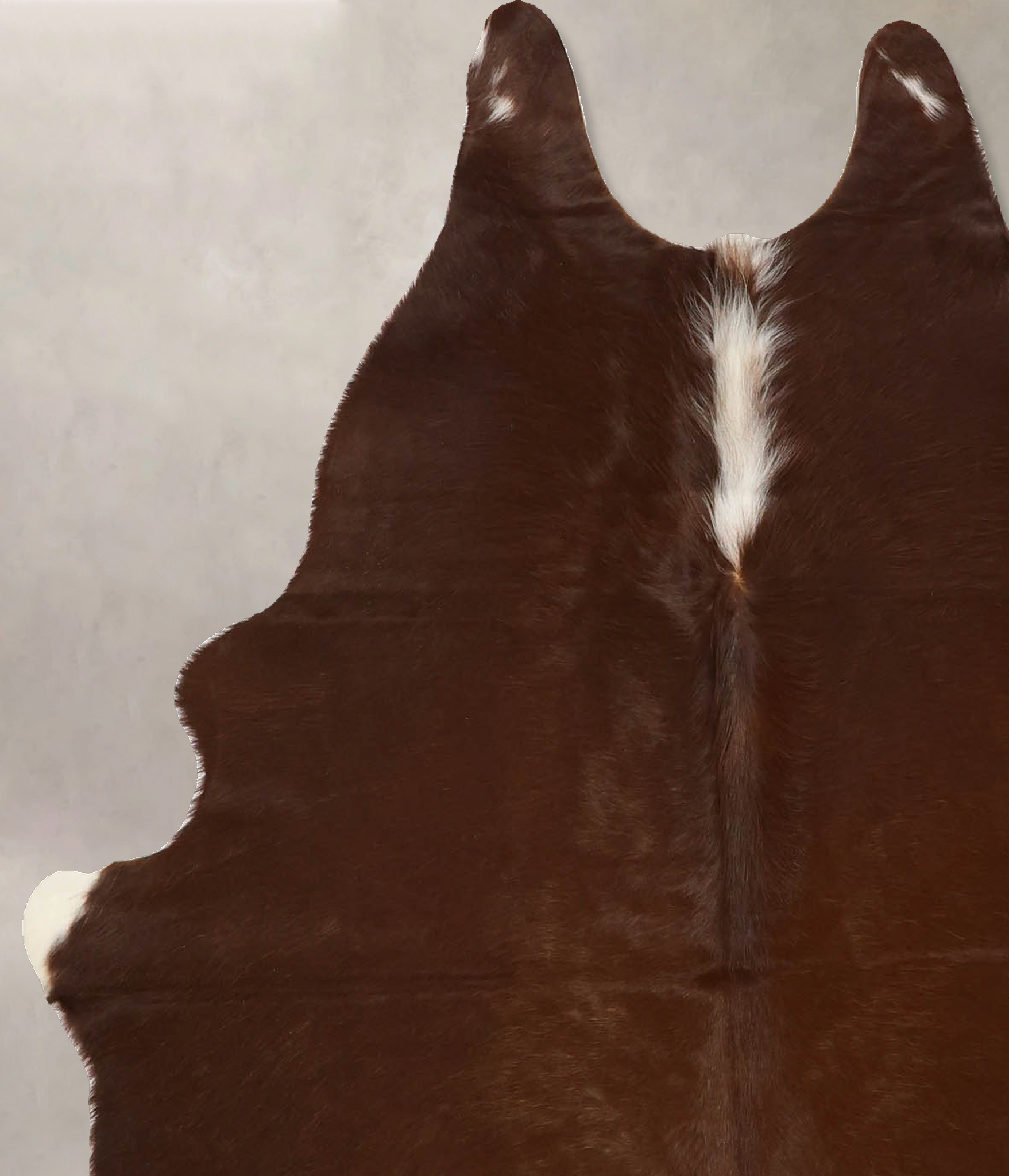 Solid Brown Cowhide Rug #B11390