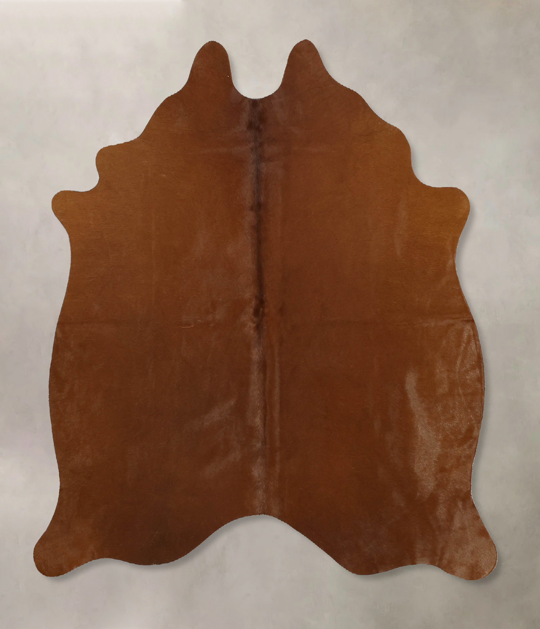 Solid Brown Cowhide Rug #B11391