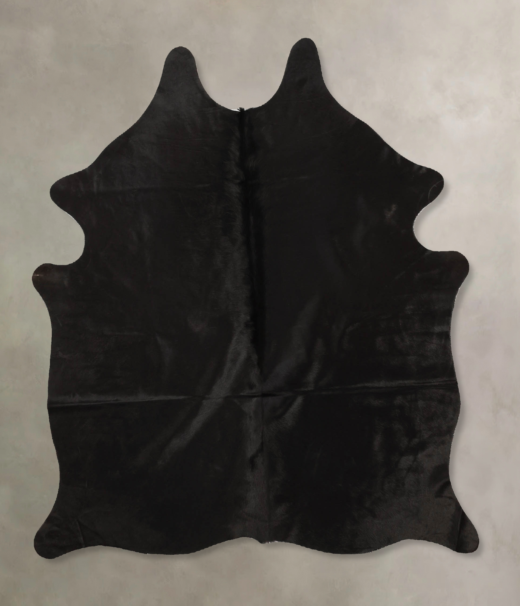 Solid Black Cowhide Rug #B11393