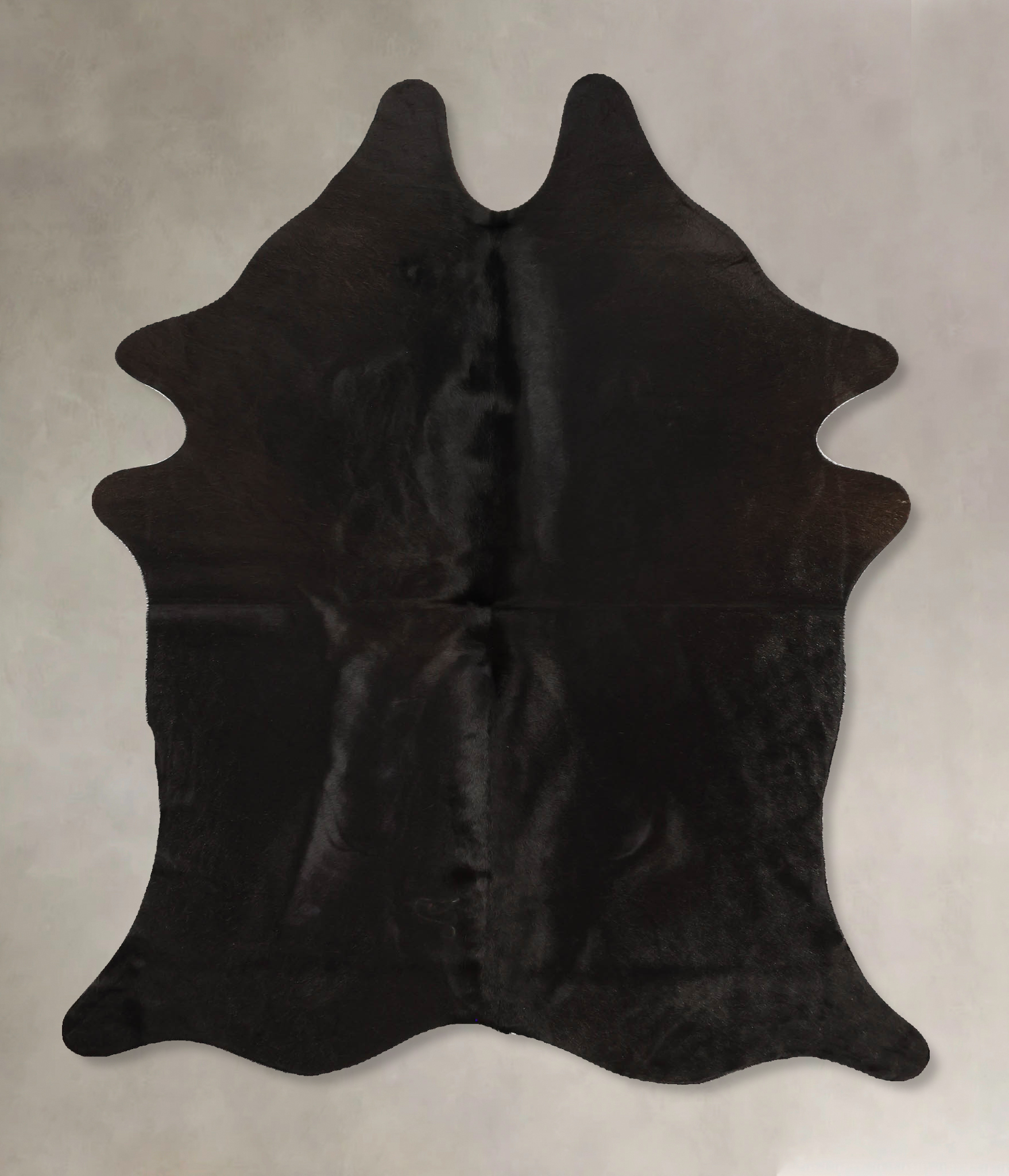 Solid Black Cowhide Rug #B11395