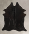 Solid Black Medium Brazilian Cowhide Rug 5'9