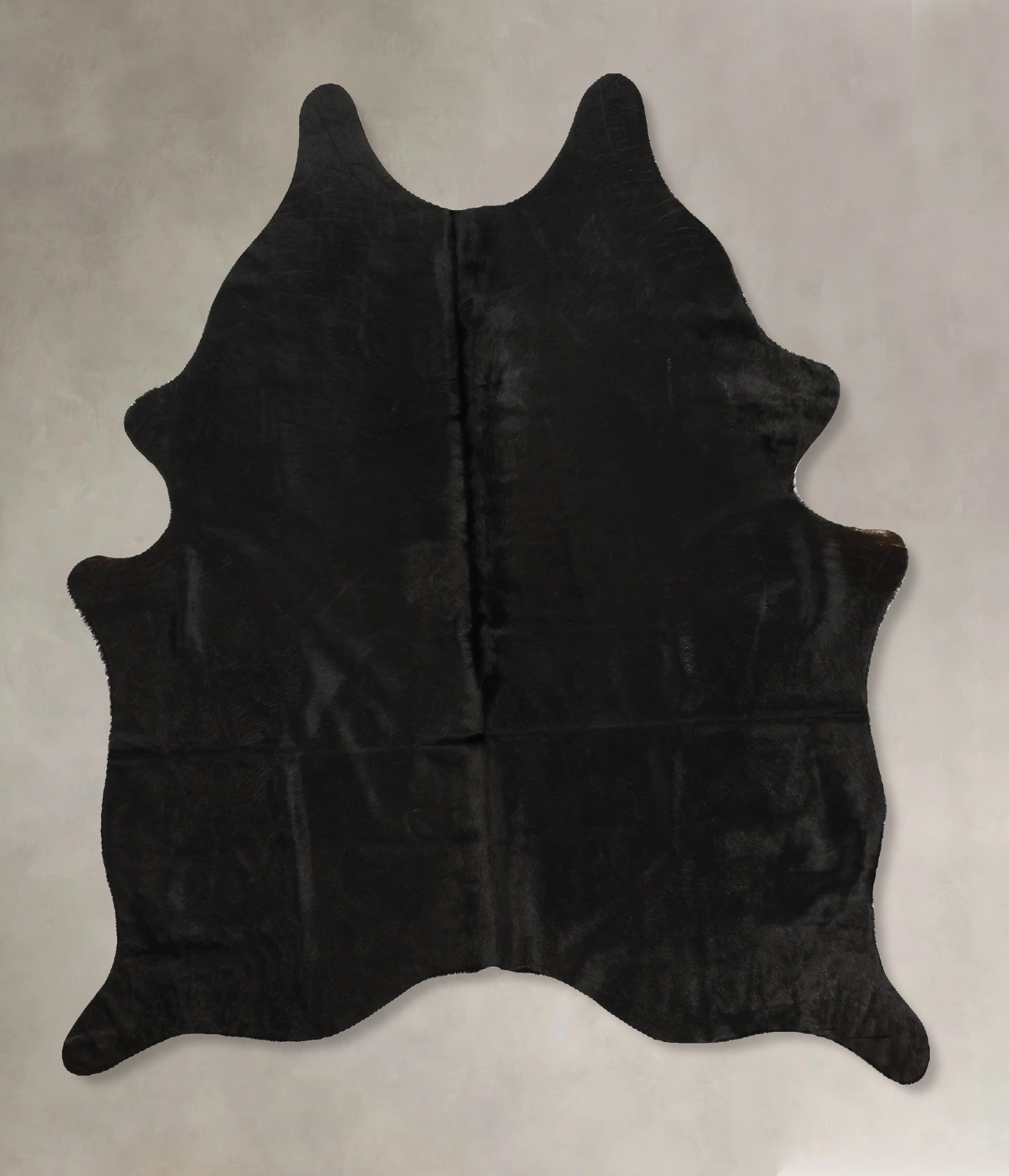 Solid Black Cowhide Rug #B11397