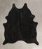 Solid Black Medium Brazilian Cowhide Rug 5'7