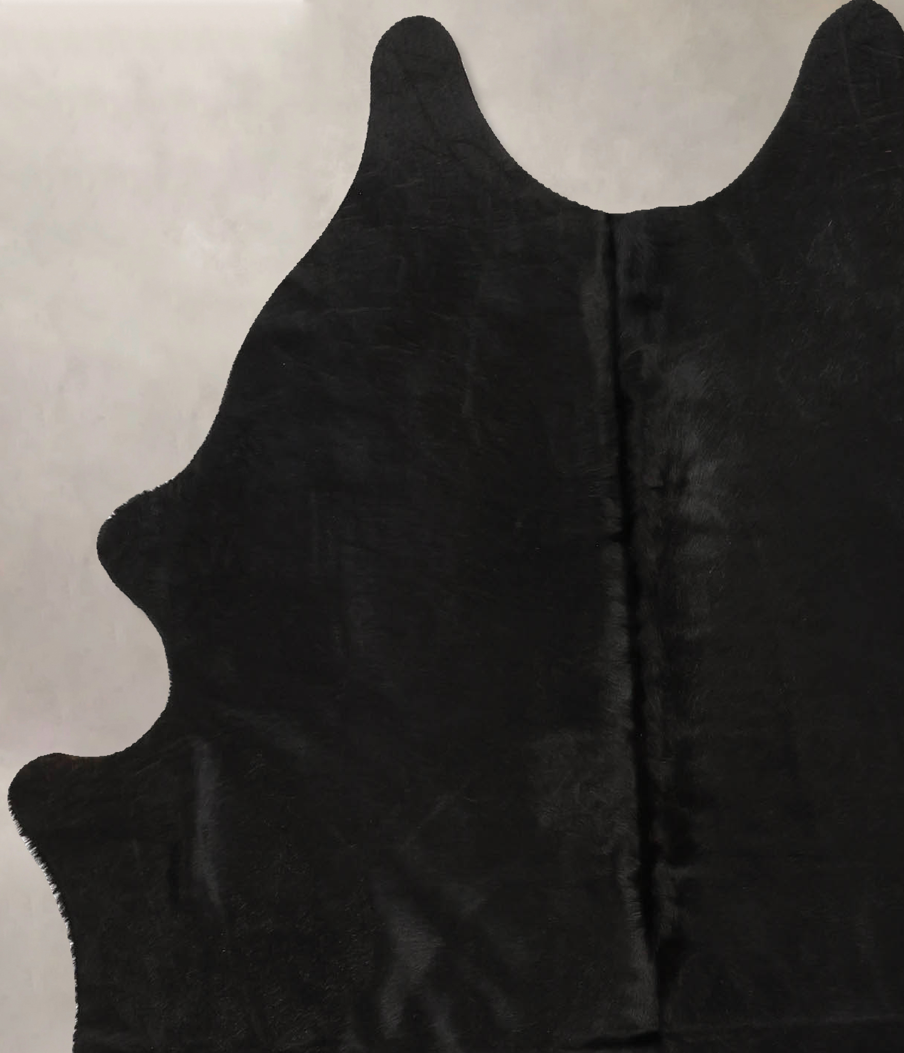 Solid Black Cowhide Rug #B11397