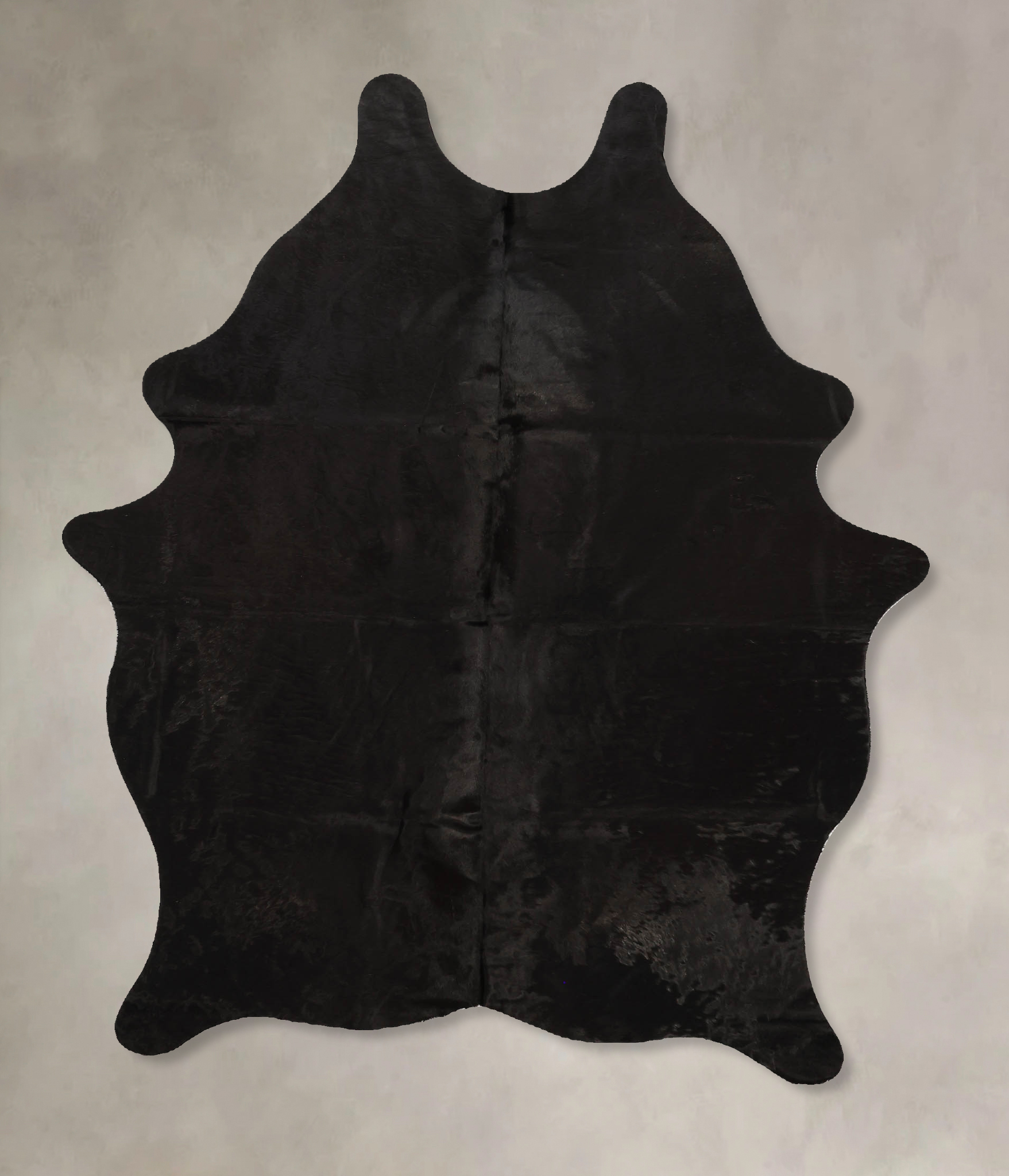 Solid Black Cowhide Rug #B11398