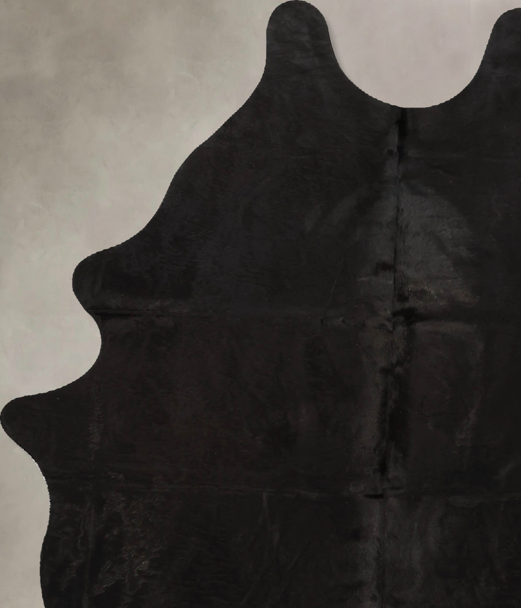 Solid Black Cowhide Rug #B11398