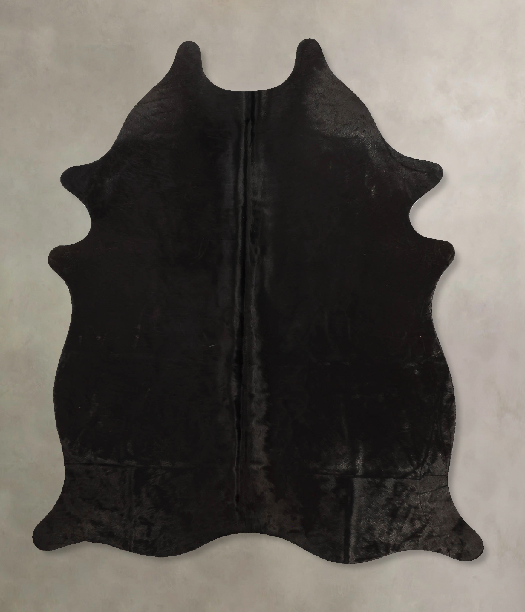 Solid Black Cowhide Rug #B11401