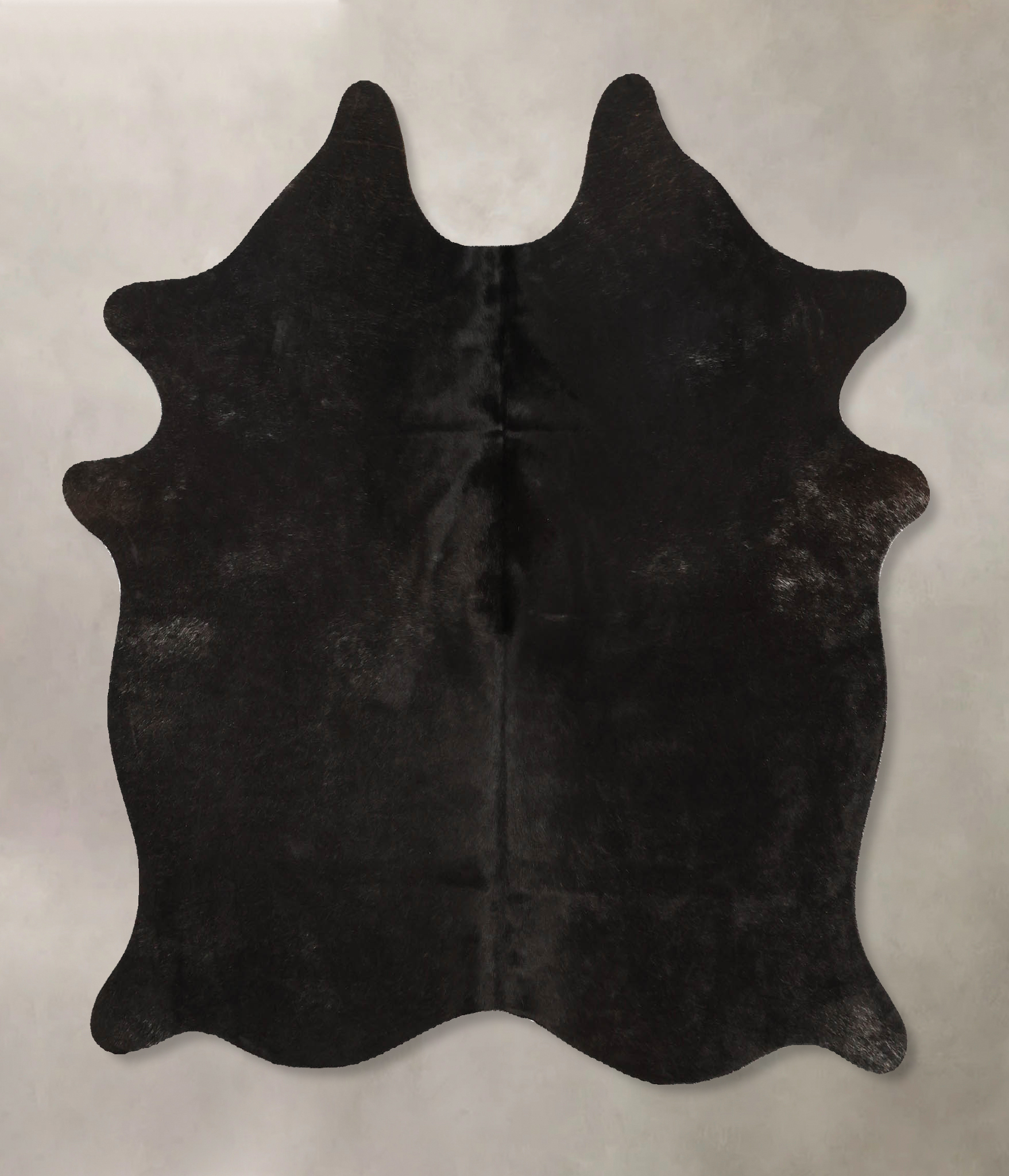 Solid Black Cowhide Rug #B11402