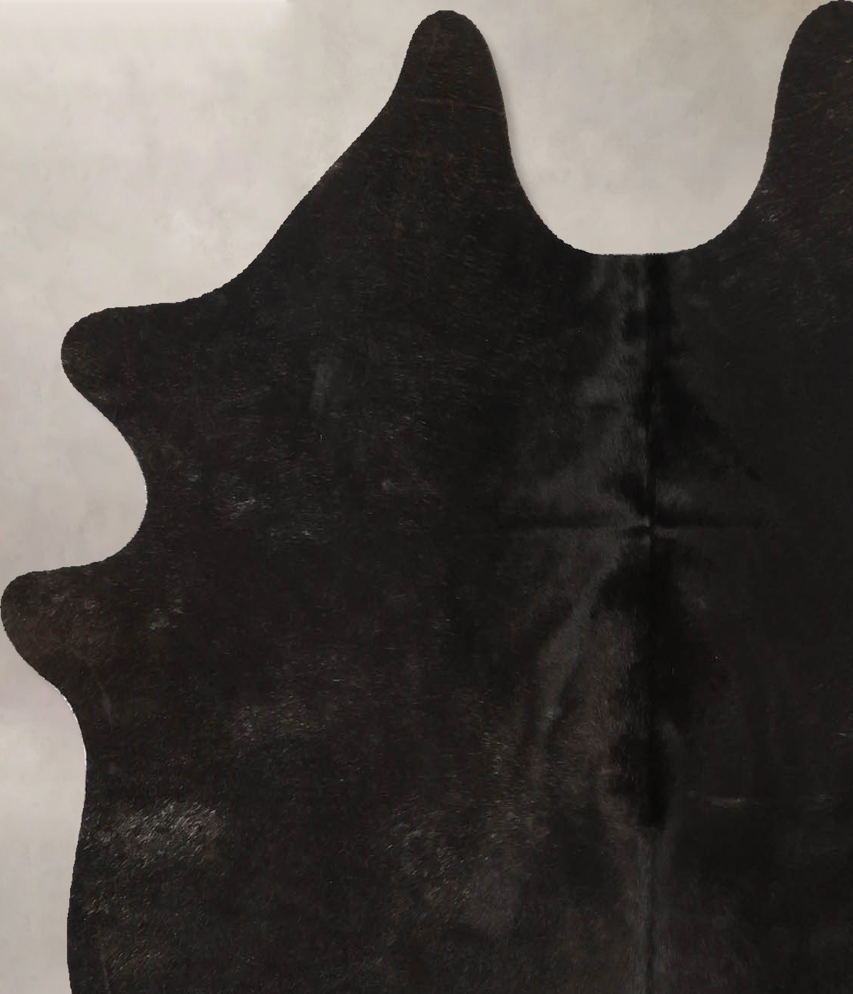 Solid Black Cowhide Rug #B11402