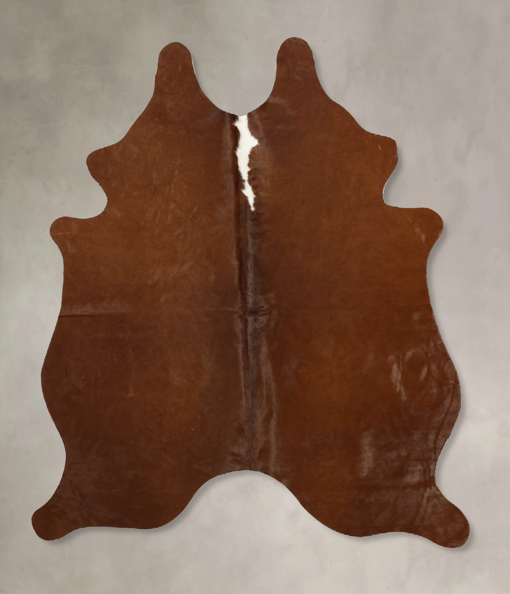 Solid Brown Cowhide Rug #B11403