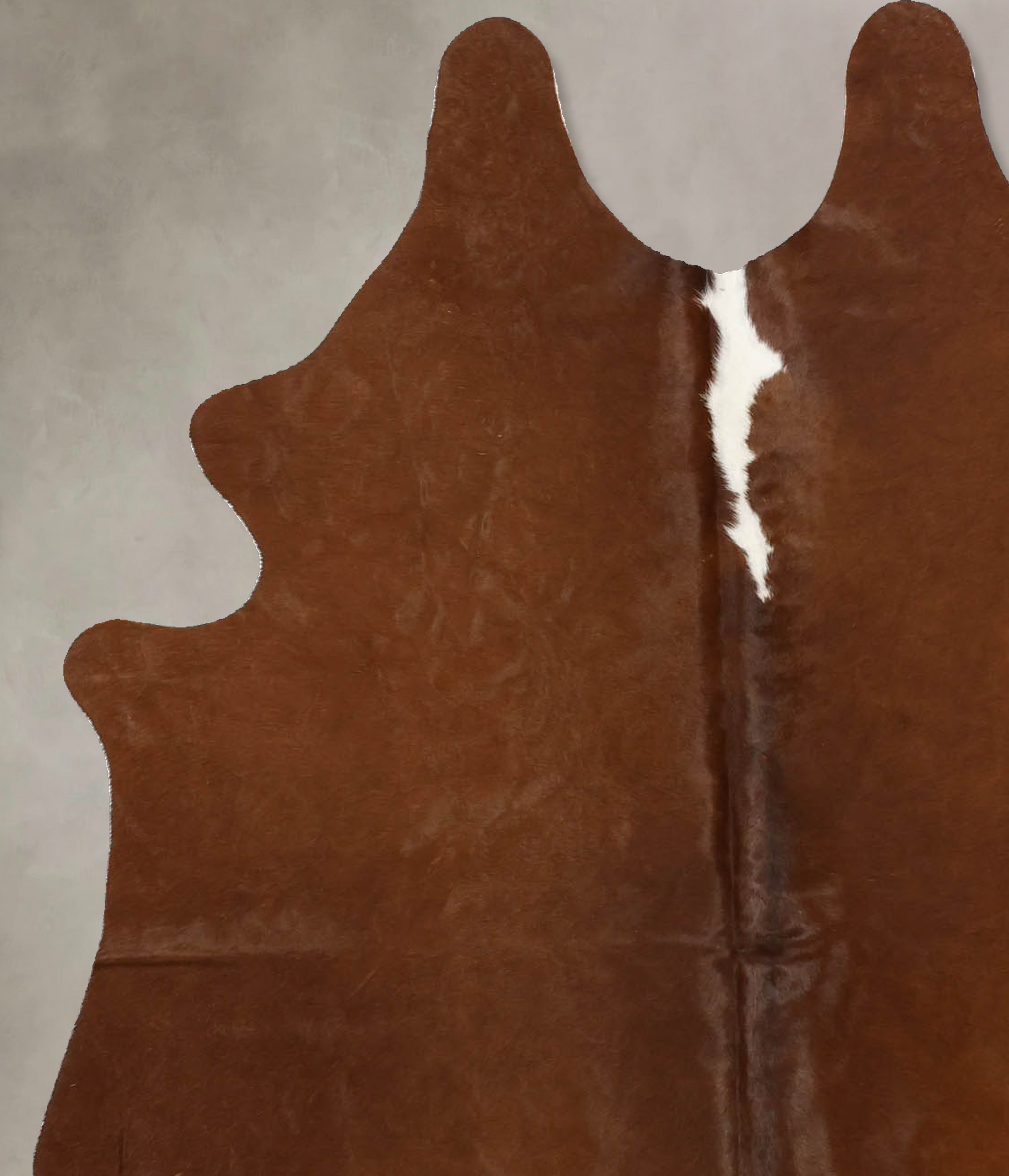 Solid Brown Cowhide Rug #B11403