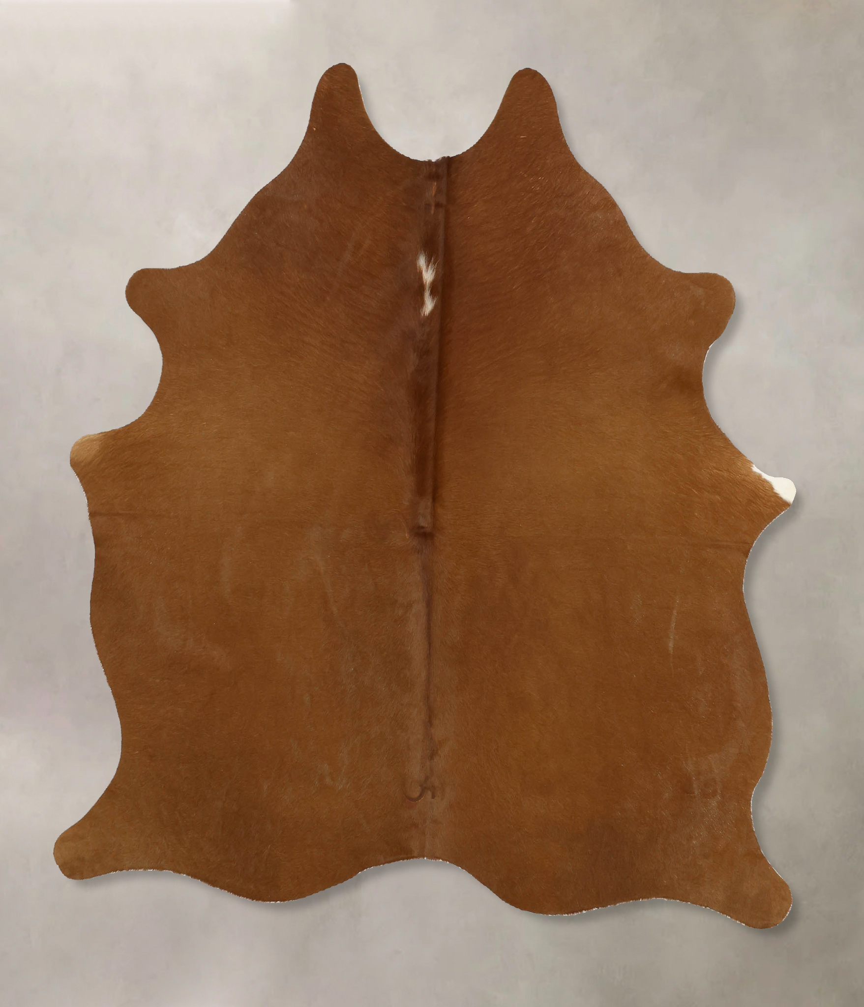 Solid Brown Cowhide Rug #B11406