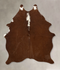 Brown and White Regular Medium Brazilian Cowhide Rug 6'2